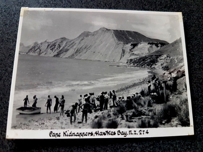OLD REAL PHOTO CAPE KIDNAPPERS HAWKES BAY NEW ZEALAND photograph