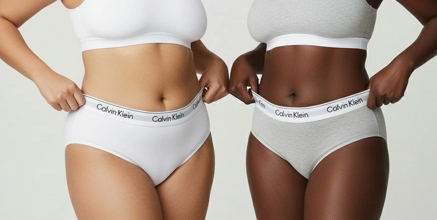 Calvin Klein Women’s 3-Pack Cotton Modal Bikini Underwear – White or Gray –XS-XL - Image 4 of 4