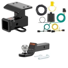 CURT Tow Package Trailer Hitch Wiring Harness 45134 Ball Mount Pin & Clip, 13133