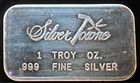 Silvertowne Plain (No Prospector) Vintage Rare Bullion-0.999 Silver 1 Oz Art Bar