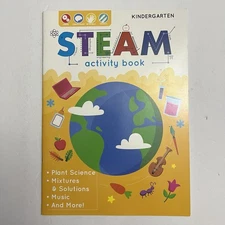 Kindergarten STEAM Activity Book Learning Fun Hands On Workbook Paperback