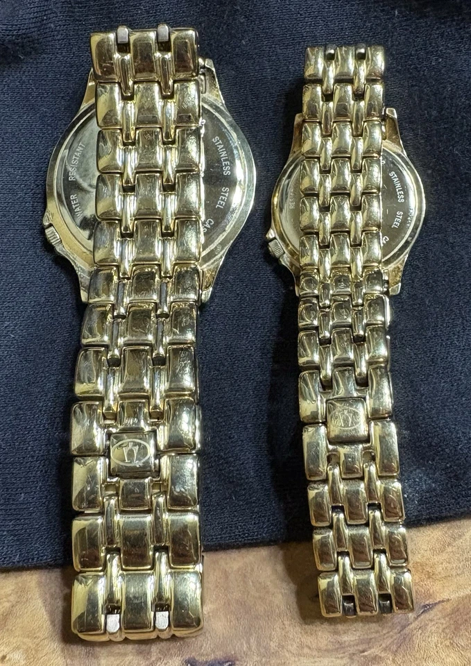 Мужские и женские Accutron золотой браслет платье часы 27B09 27B10 Швейцарский сделано новый без коробки - Изображение 2 из 4