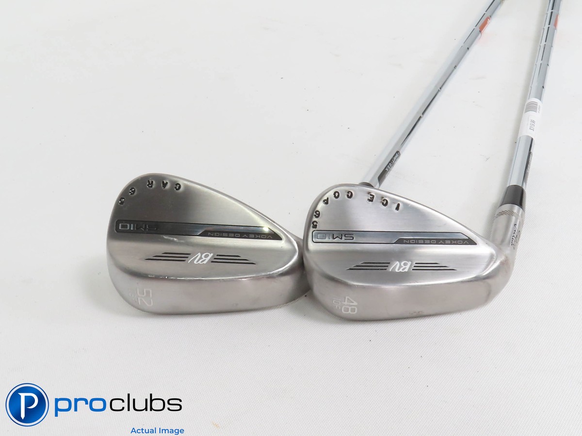Nice Left Handed Titleist Vokey SM10 RAW 48*,52* WEDGE SET -DG X7 