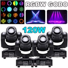 120W Moving Head Stage Lighting Gobo RGBW LED DJ DMX Beam Disco Show Party Light