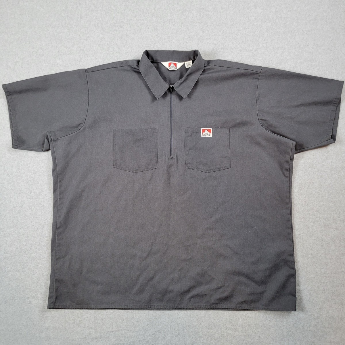 Vintage Ben Davis Shirt Mens 3XL Gray Zip Made In USA 80s Vintage Ben Davis Shirt Mens 3XL Gray Zip Made In USA 80s