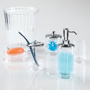 New Interdesign Alston Clear Acrylic Bath Accessories Ebay Image Is Loading New Interdesign Alston Clear Acrylic Bath Accessories