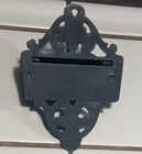 Antique Cast Iron WILTON 2 wall MATCH SAFE HOLDER Ornate Painted LIDDED Flip Top — photo 10