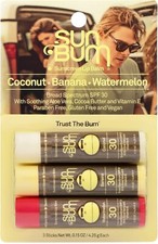 Sun Bum SPF 30 Triple Pack Sunscreen Lip Balm