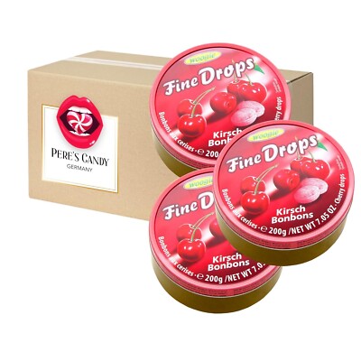 Fine Drops - Bonbons Süßigkeiten Kirsch Geschmack 3 x 200g