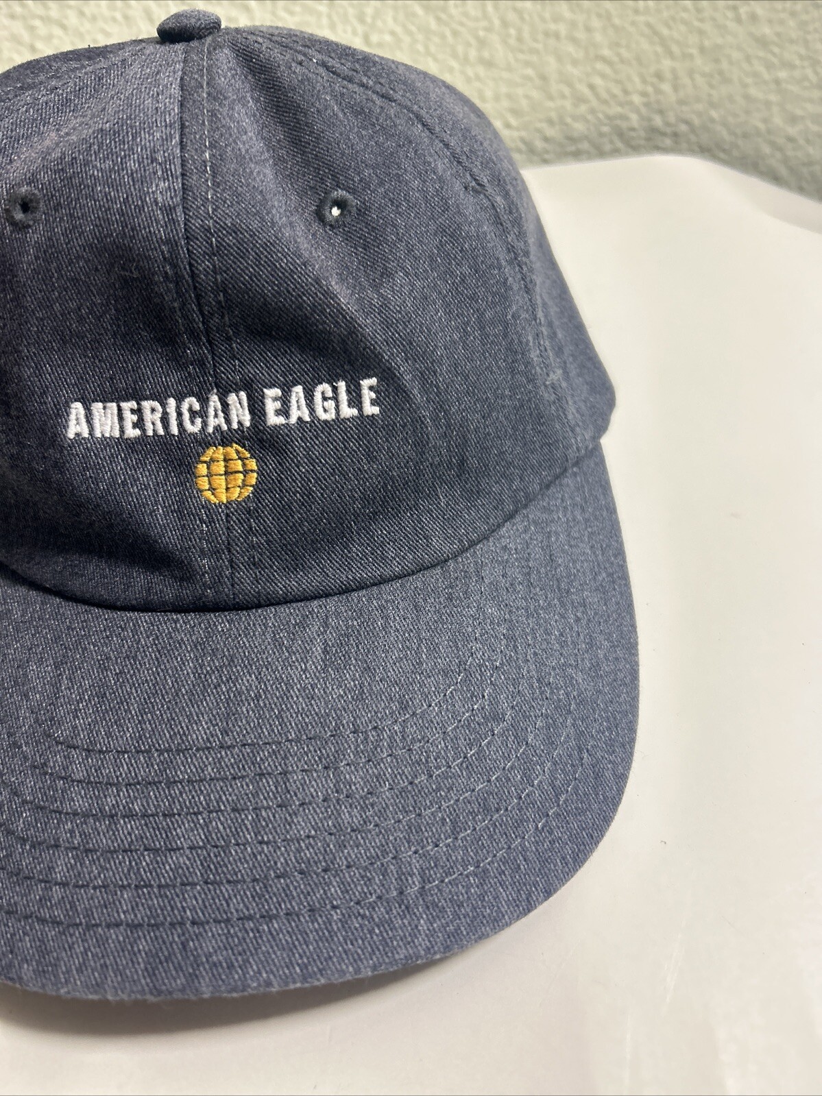 American Eagle Gray Strapback Baseball Hat Dad Ha… - image 3