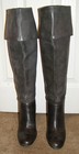 EUC Over the Knee Calvin Klein sz 9 Gray Leather Boots Pull On Cuffed Knee high — photo 5