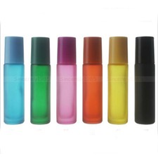 6X 12X 10ml Essential Oils Glass Roll On Bottles Roller Refillable Perfume New
