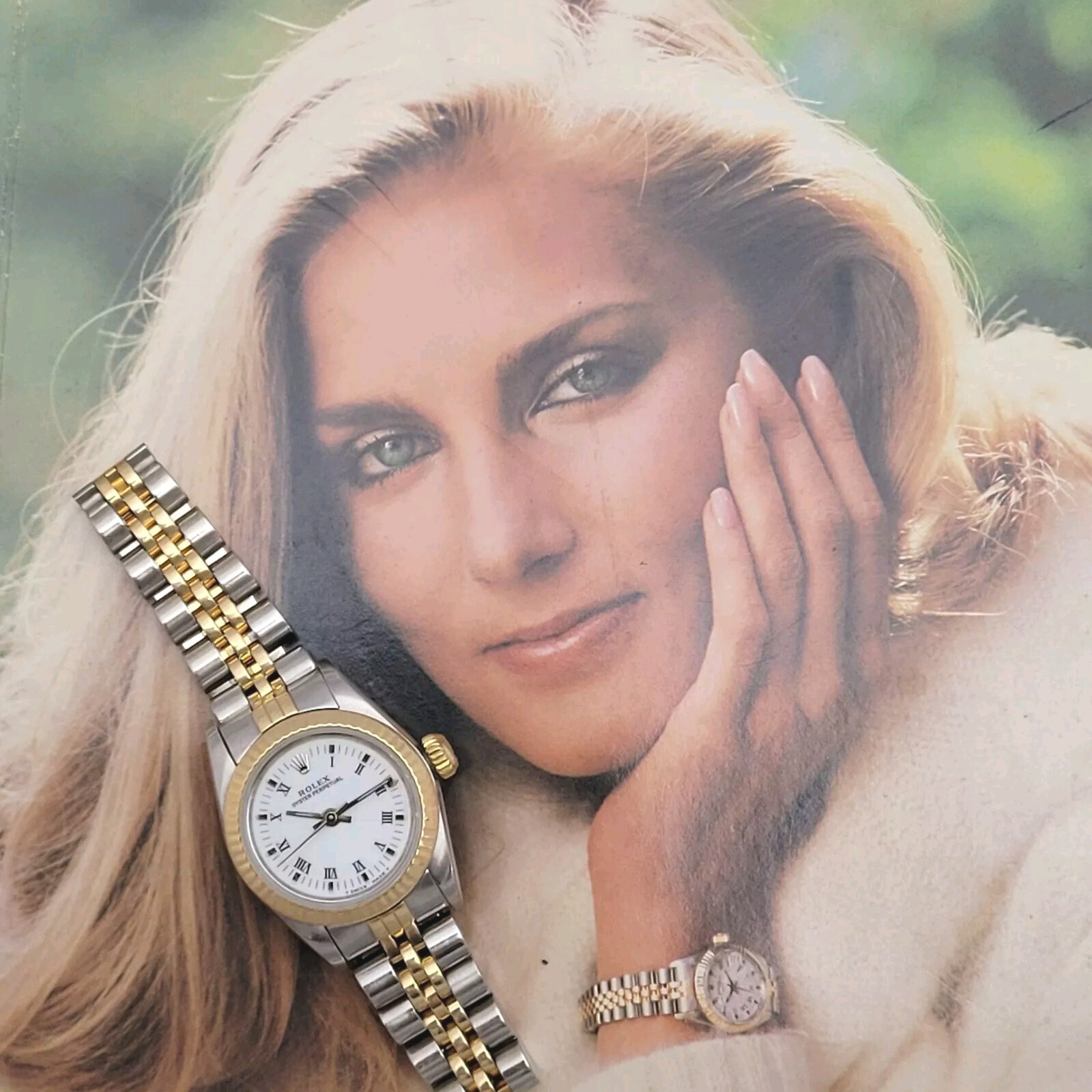 RW7: ELEGANT LADIES 18K GOLD & SS ROLEX OYSTER PERPETUAL WATCH SERVICED WARRANTY