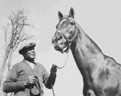 #ad #ad Champion Racehorse MAN O WAR Glossy 8x10 Photo Groom Will Harbutt Print $5.99