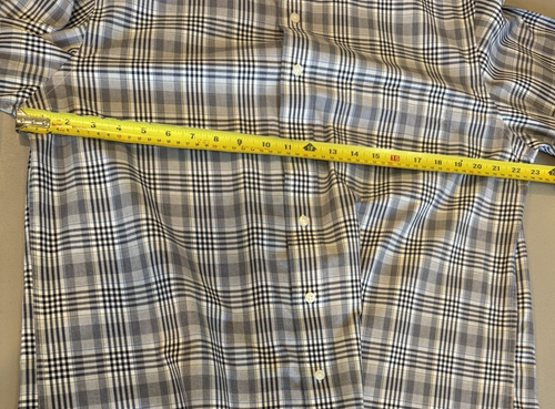 Camisa Jos A Bank Para Hombres Ajuste A Medida a Cuadros Abotonada Talla L Colección de Viajeros - Imagen 10 de 11
