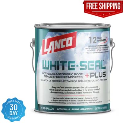White-Seal plus 1 Gal. 100% Acrylic Elastomeric White Reflective Roof and RV Sea