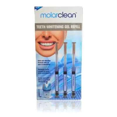 3 x Molarclean Teeth Whitening Gel Refill 3ml SYRINGE only BRAND NEW &SEALED BOX