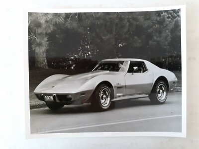 black & white promotional photo 1975 Chevrolet Corvette Stingray 8 x 10