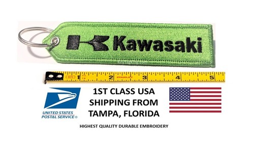 KAWASAKI Double Sided Keychain Patch High Quality Fabric Key Fob Moto keychain - Picture 26 of 76
