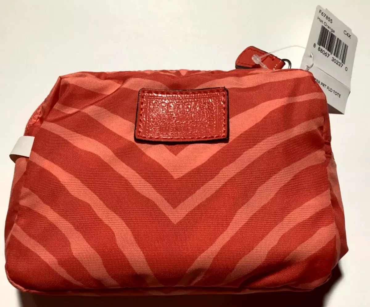 Coach Poppy F67855 Packable Zip Folding Zebra 14