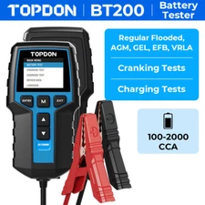 TOPDON BT200 12V & 24V Car Battery Load Tester Charging System Analyzer 2000CCA
