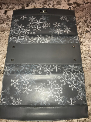 RARE New Miche Snowflake Classic Handbag Shell ONLY Faux Leather Gray Winter