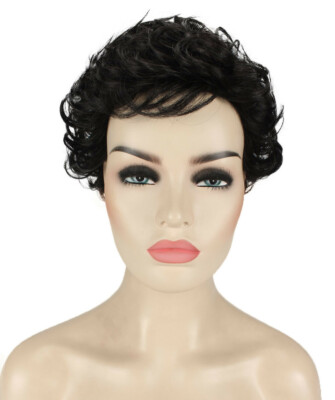Carole - Wavy Kanekalon Synthetic Fiber Full Wig, 1.75 - 4 in, Black