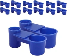 Automatic Bird Drinker Cups 12pcs Pigeon Water Bottle Feeder for CageBlue