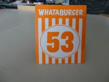 Whataburger Restaurant Tent Table Number #53 lowrider