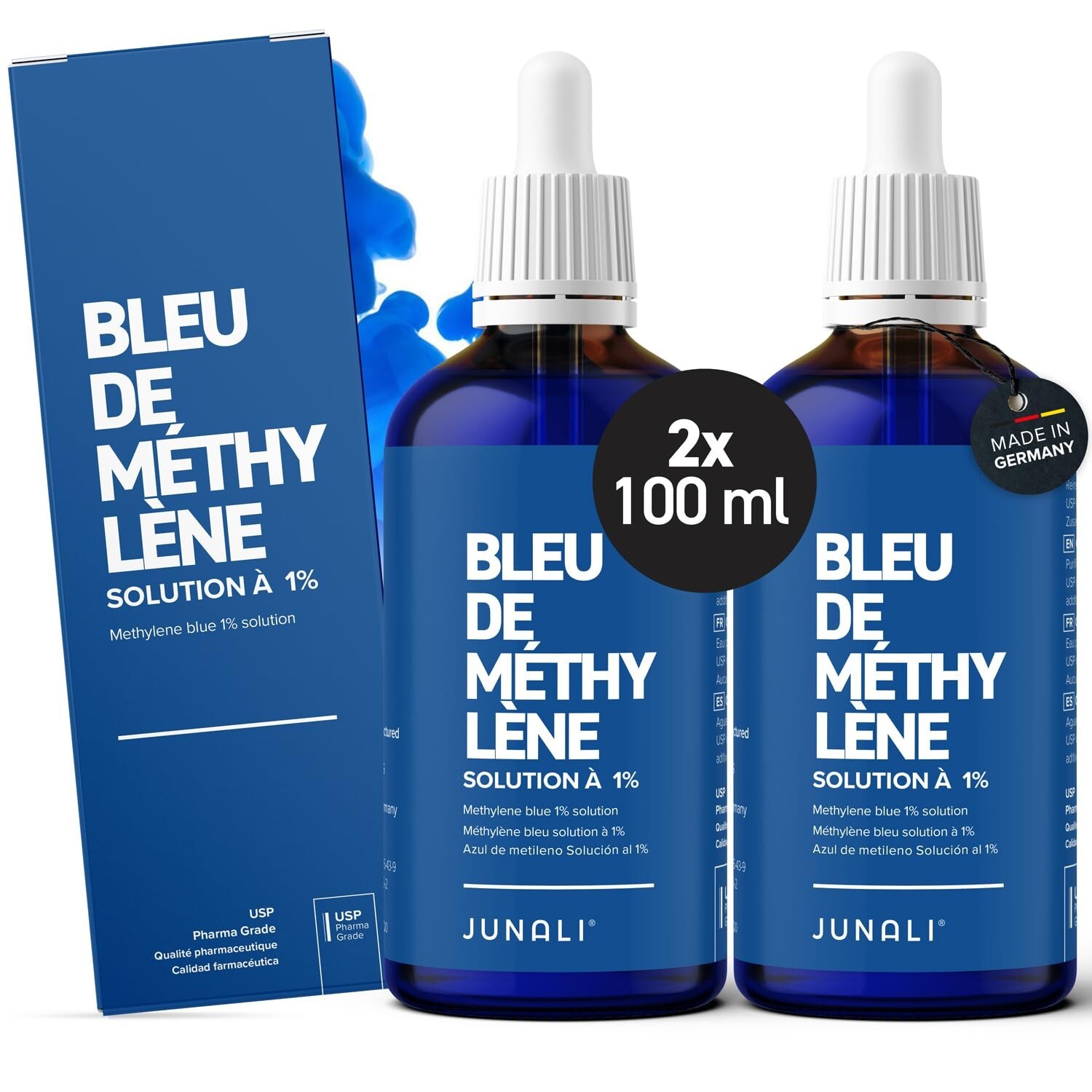 Solution bleue de méthylène 1 % USP sans additif, la pureté contre les contaminations