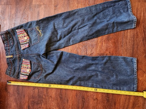 Girls Coogi Blue Jeans Size 10 dark wash embroidered logo vtg rainbow - Picture 16 of 18