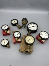 8 Vintage Steampunk Pressure Gages Ashcroft NOS