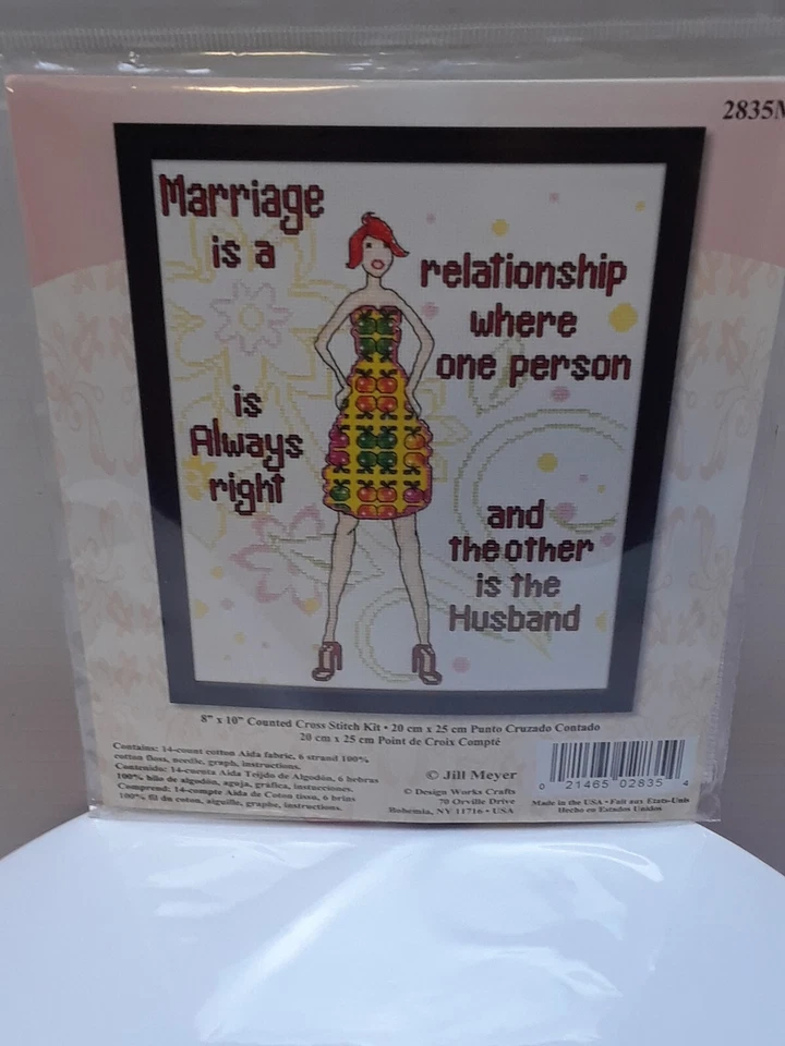 2835M Design Works Jill Meyer 8x10 Counted Cross Stitch Kit “Marriage” #2935M - Image 3 of 4