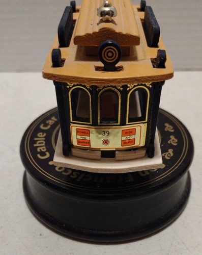 Teleférico de madera vintage Powell & Hyde San Francisco Trolley Music Box - Obras - Imagen 4 de 8