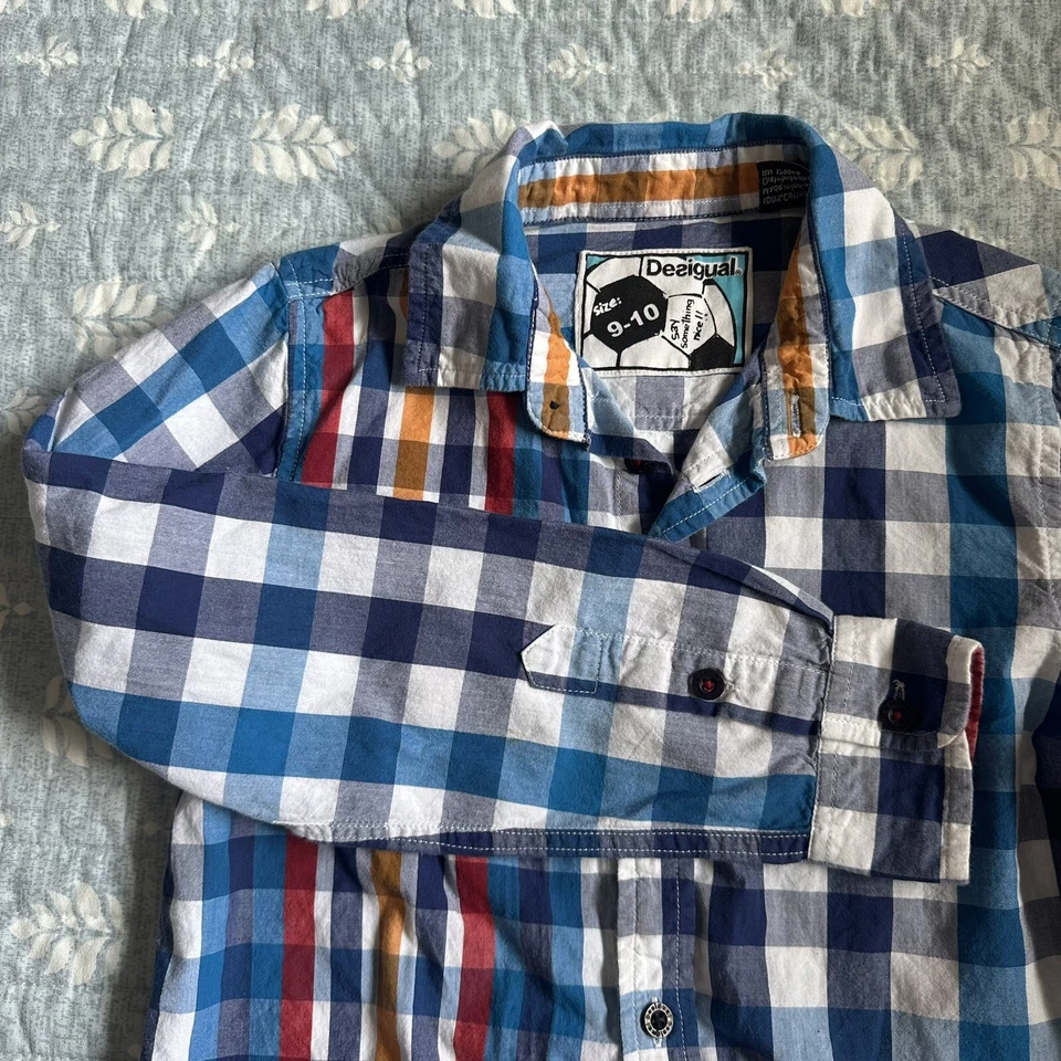 Camisa a cuadros DESIGUAL “Say Something Nice” para niños talla 9-10 Foto 3 de 4