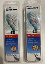NEW Philips Sonicare HX6042 Extra Soft Replacement Brush Head For Kids. 2-2 pack
