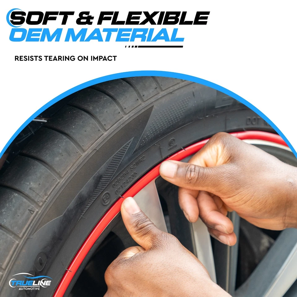 Protectores de llanta de aleación roja blindada llanta bordillo protección contra arañazos para modelos Mazda Foto 3 de 4