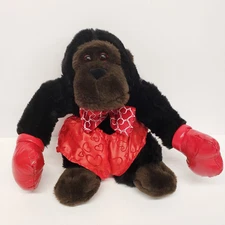 Dan Dee 10" Boxer Gorilla Valentine Hearts Boxing Gloves Stuffed Animal Plush