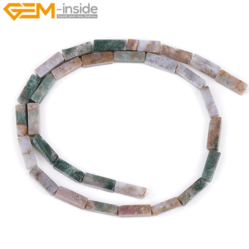 Natural Gemstone Jade Tiger Eye Cuboid Loose Beads For Jewelry Making 15” UK - Picture 47 of 56