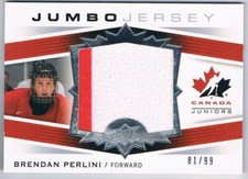 2014-15 UPPER DECK TEAM CANADA JUNIORS JUMBO JERSEY BRENDAN PERLINI JERSEY 2