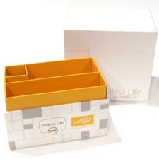 Project Life by Stampin Up Becky Higgins Organizer Box Desk Travel Caddy