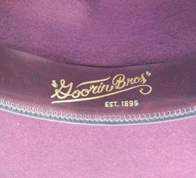 Goorin Love Song Brim Fedora WOOL Hat *MAROON* SZ MED | eBay display picture 3