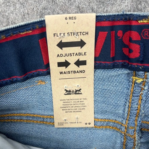Levi's Jeans Boys 6 Reg 514 Straight Performance Regular Stretch Denim Jeans NEW - Picture 6 of 13