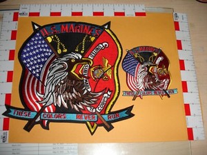Marine USA American large and medium matching Patch together embroidered Patches