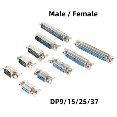 D-Sub Stecker männlich weiblich AUSWAHL male female RS232 DB9 15 25 37 Pin VGA