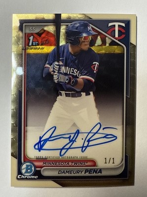 2024 Bowman Chrome Dameury Pena Superfractor Auto 1/1 #CPA-DPE Minnesota Twins