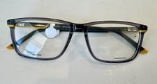 Jaguar 31527 Eyeglasses Frame 56-15-145 Gray Yellow Rectangular