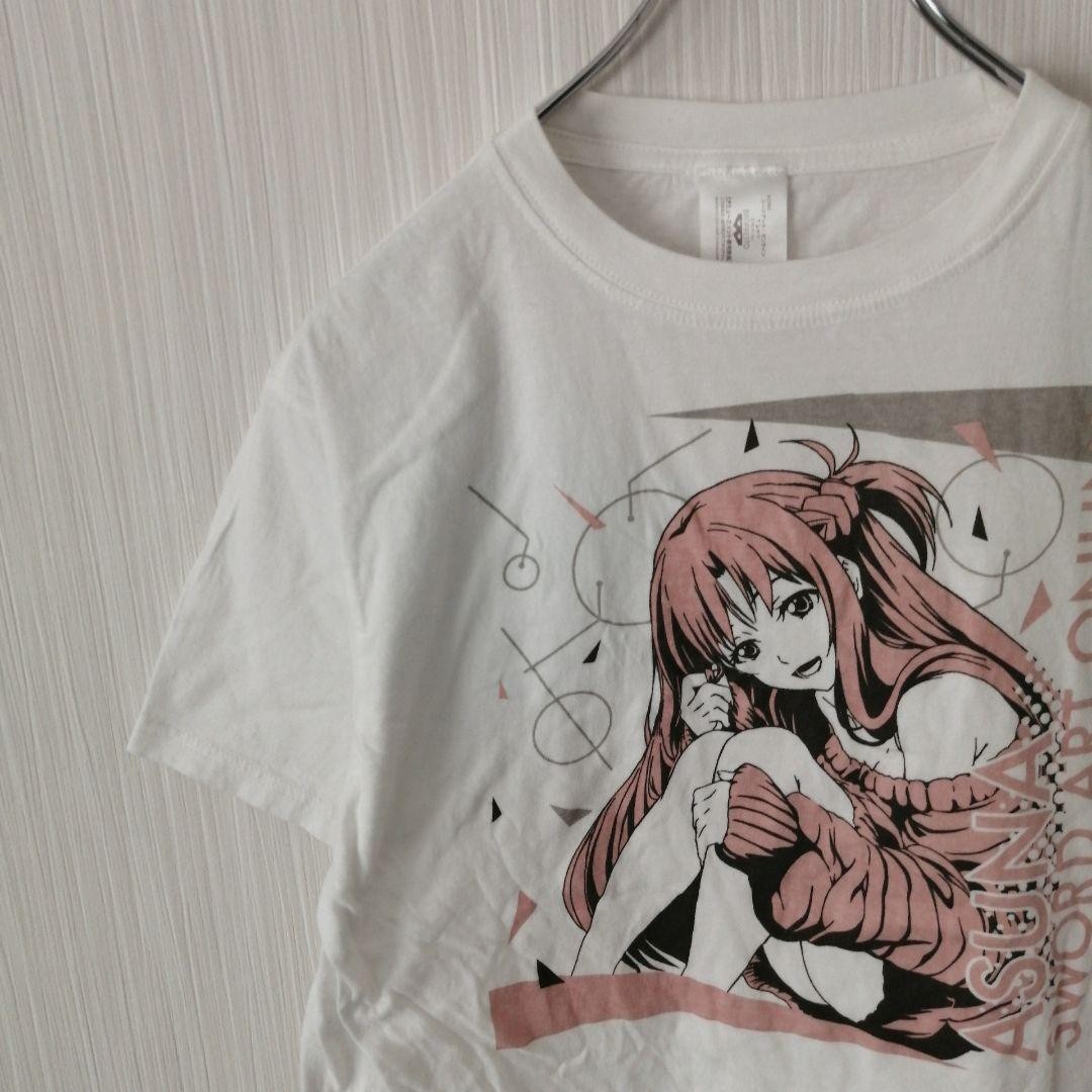 Camiseta Sword Art Online ASUNA Blanca Manga Corta Usada Juego Grúa