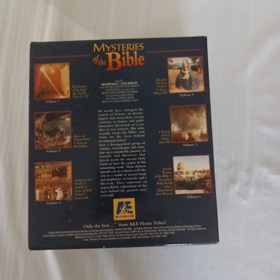 A&E Mysteries of the Bible (VHS, 1993, 6 Tape Box Set) - Image 2 of 4