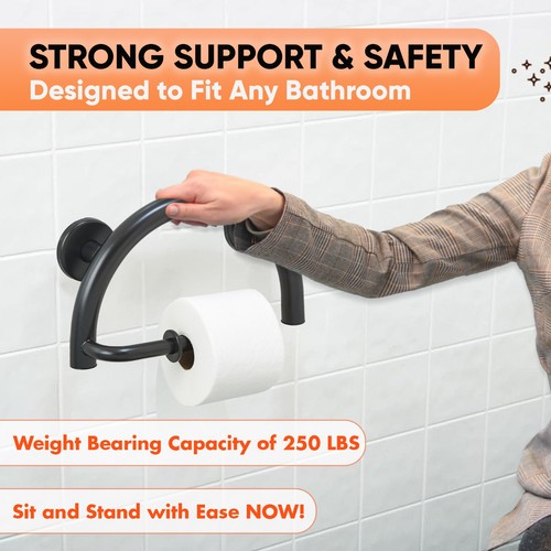 Life Line - Grab Bar with Toilet Paper Holder Semisphere - Picture 23 of 27